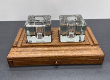 Arts & Crafts Oak Inkwell Desk
