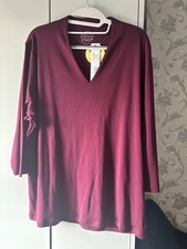 Penny Plain Berry Red V Neck