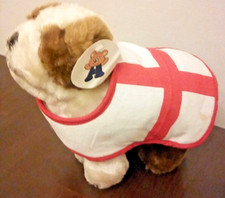 "ST Georges Bulldog" - Rare Free Standing soft toy with English flag coat by ACE