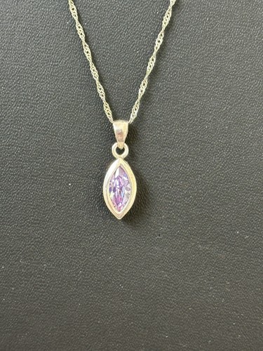 Marquise cut amethyst pendant