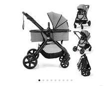 COSTWAY 3 in 1 Baby Stroller, Foldable Aluminum Frame Travel System Pram