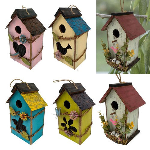 Hanging bird house outside - hanging,