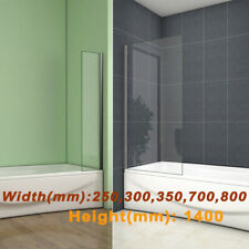 250 300 350x1400mm Height Corner Fixed Bath Shower Screen Over Bath Square Cut