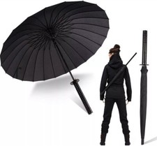 24 Ribs Katana Sword Ninja Style Large Umbrella Windproof Semi Automatic~