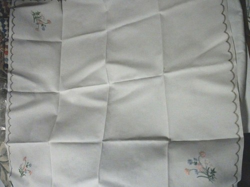 Vintage embroidered corners - vintage, at