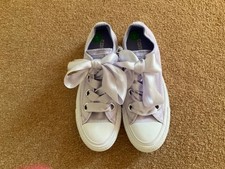 Converse lilac satin lace shoes size 4 EUR 36.5 BRAND NEW