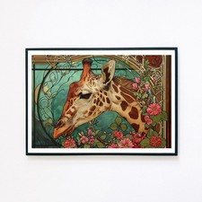 Giraffe Botanical Flowers