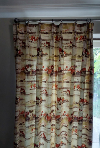 Triple pleat bespoke curtains - pleat,