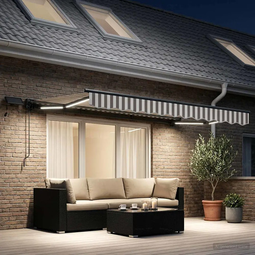 Awning 5x2 light - 3.5x2.5m, grey