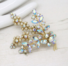 Vintage 1950s faceted blue - faceted,