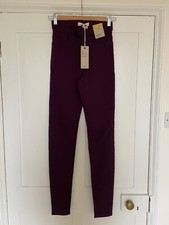 Jeggings size 6 long high rise plum colour M & S flexifit Brand new with tags