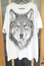 ?DOM White Wolf Thick Tshirt Top Animals Dogs Wild Life?