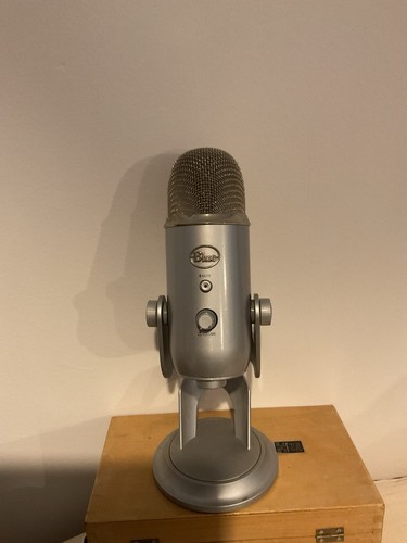 Silver blue yeti - yeti, microphone