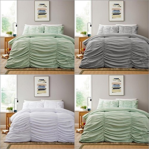 Ruched duvet cover with - duvet,