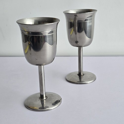 Stainless steel wine glasses - stainless,