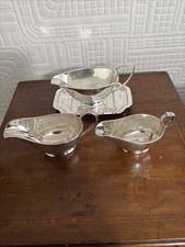 Three Silver Plated Sauce