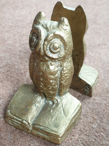Solid brass owl bookends - solid,