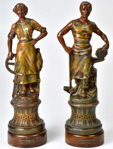 Antique french bronzed - bronzed, spelter
