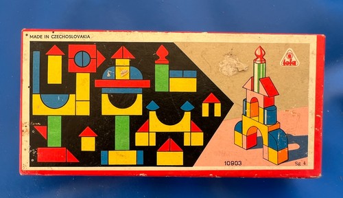Vintage wooden building blocks - wooden,
