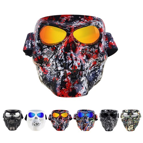 Motorbike riding skull - riding,