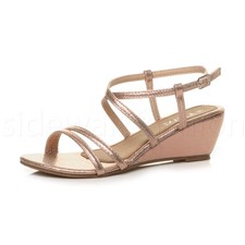 Womens ladies mid heel summer