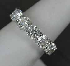Sparkly 2.50 Carat Diamond and 18ct White Gold Five Stone Stack Ring