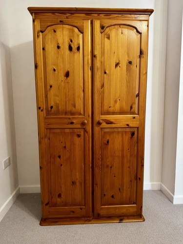 Solid pine wardrobe