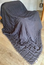 Laura Ashley Black Mia Beaded & Quilted  throw/bedspread/Comforter