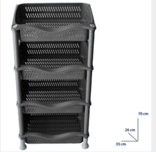 4 TIER VEGETABLE FRUIT STORAGE BASKET RACK KITCHEN UTILITY STACKING STACKABLE