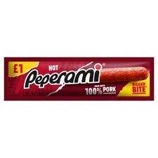 Peperami Hot Salami Sauasage Snacks 20 x 28g Pack Bigger Bite 100 Percent Pork