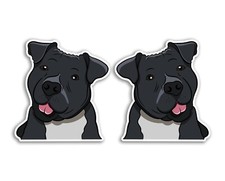2 x 10cm Blue Staffy Dog Vinyl