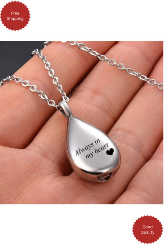 Teardrop ashes necklace - teardrop,