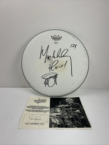 Max weinberg signed drum head - max,
