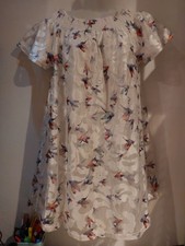 QED London. Cream Bird Print Dress.  Size Large (12-14?
