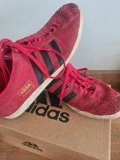 Adidas Originals Gazelle Red Suede Trainers Mens UK Size 9 Vintage retro Shoe