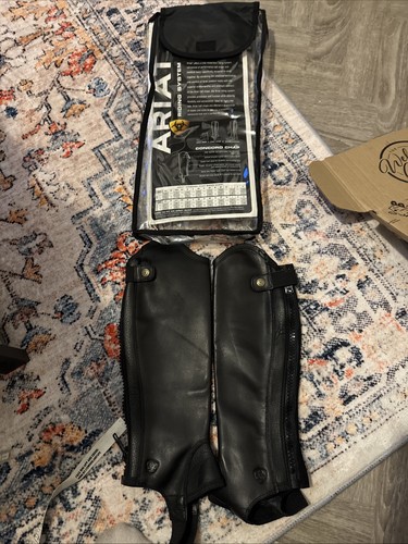 Black leather ladies ariat - ladies,