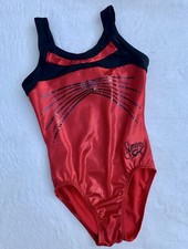Simone Biles GK ELITE Gymnastics Leotard USA Red HOLIDAY DREAMS Sequin Bling  CL