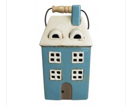 Ceramic tea light house - ceramic,