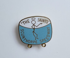 Vintage 1971 Scunthorpe Speedway The Saints Pin Badge 28x27 mm