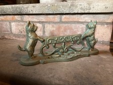 GREEN CAST IRON TERRIER DOG