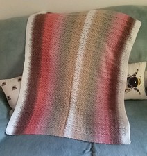 New Hand Knitted Blanket Throw