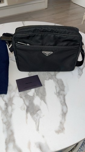 Prada black nylon crossbody - nylon,