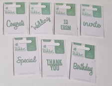 Cut & Make Mini Metal Die, Text, Wedding, Baby, Congrats, Invite, Thank You