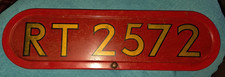 London Transport AEC Regent  Bus RT 2572 Bonnet Plate