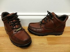 Rockport XCS Hydro Shield Brown Leather Boots UK Size 6W Made In Portugal