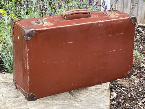 Vintage brown travel hard case - brown,