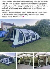 Outwell Harrier XL Family Air Tent - Three Bedrooms, One Double, Two Singles.