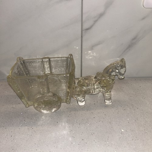 Vintage smoked glass horse and - vintage,