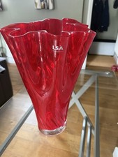 Red Handkerchief Vase