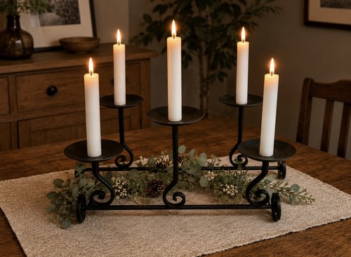 Vintage black wrought cast - wrought,